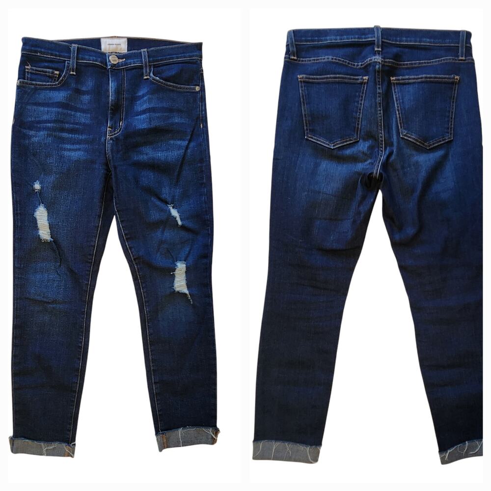 Current Elliott Highwaist Stiletto Great Love Destroy with Raw Hem sz 30.